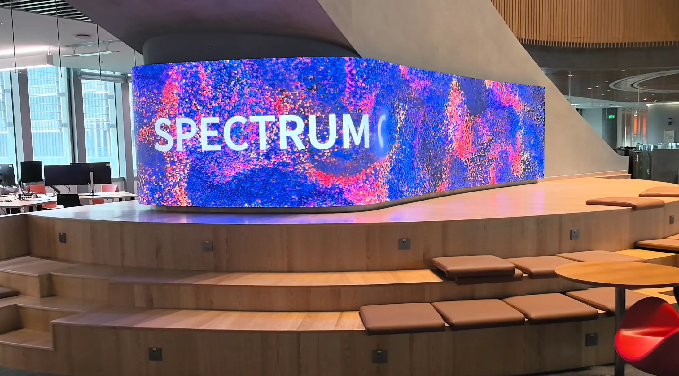 Flexible Screen Innovation Lands at HKUST (Nansha Campus) Library – Custom Solution for Irregular Curved Surfaces